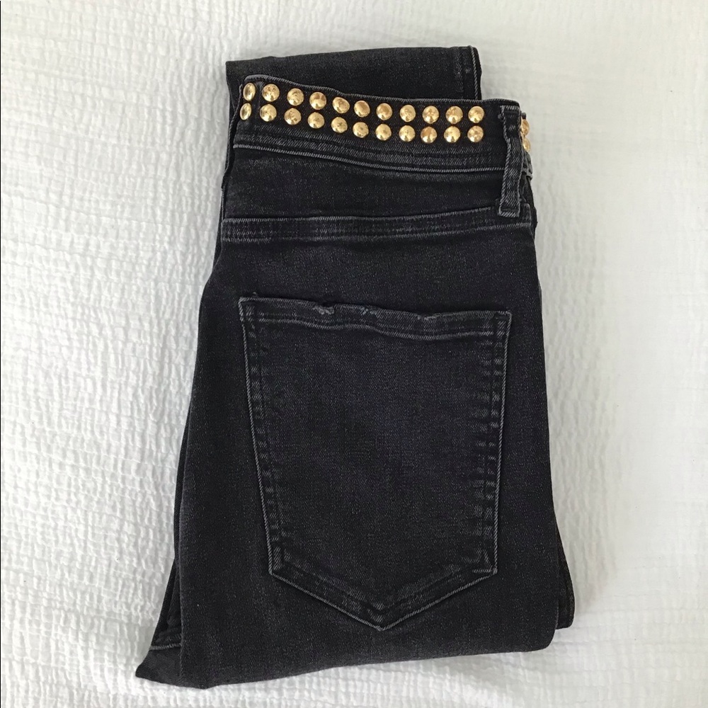 Studded denim